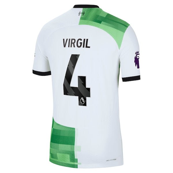 Virgil van Dijk Liverpool Nike 2023/24 Away Authentic Player Jersey - White/Red