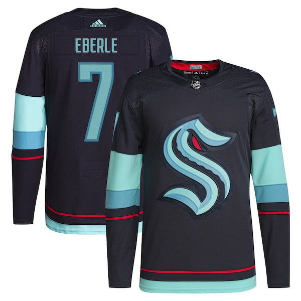 Jordan Eberle Seattle Kraken adidas Home Primegreen Authentic Pro Player Jersey - Deep Sea Blue/White