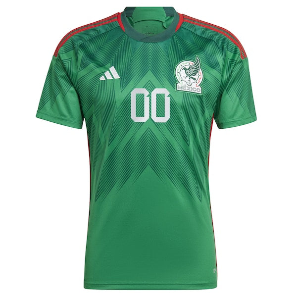 Mexico National Team adidas 2022/23 Home Custom Replica Jersey - Green