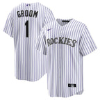 Colorado Rockies Nike #1 Groom Home Replica Jersey - White