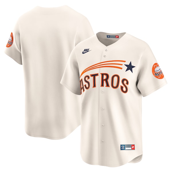 Houston Astros Nike Cooperstown Collection Limited Jersey - Cream