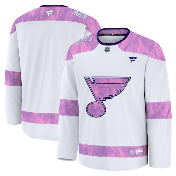 St. Louis Blues  2024 Hockey Fights Cancer Practice Jersey - White