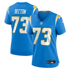 Mekhi Becton Los Angeles Chargers Nike Women's Team Game Jersey -  Powder Blue
