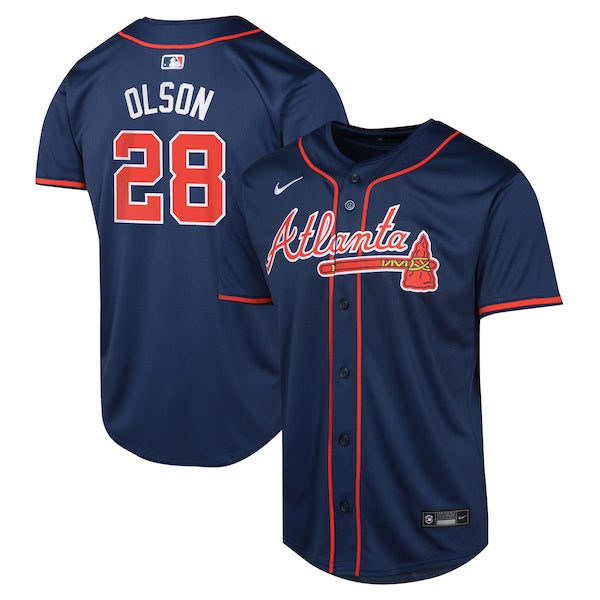Matt Olson Atlanta Braves Nike Youth Alternate Limited Player Jersey – Navy