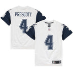 Dak Prescott Dallas Cowboys Nike Youth Color Rush Game Jersey - White/Navy
