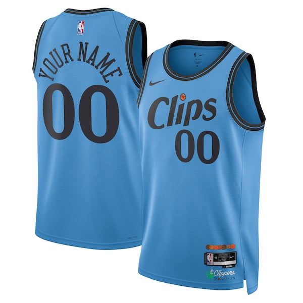 LA Clippers Nike Unisex 2024/25 Custom Swingman Jersey - City Edition - Light Blue