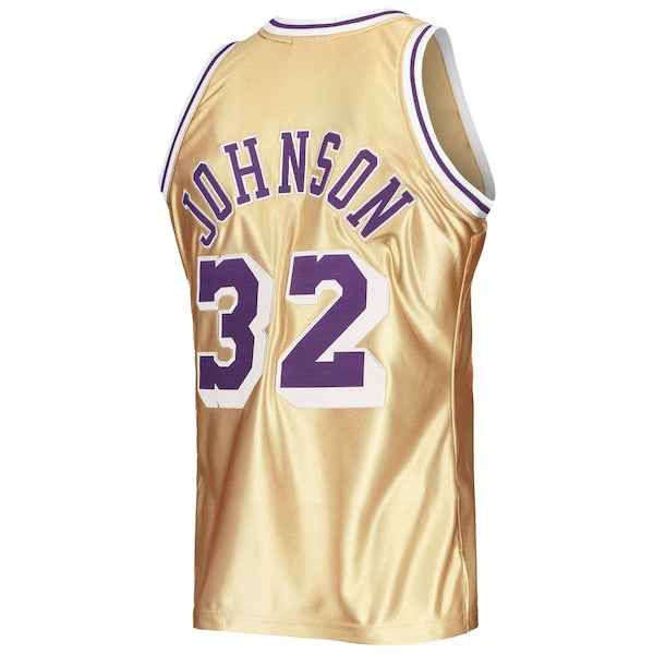 Magic Johnson Los Angeles Lakers 75th Anniversary 1984/85 Hardwood Classics Swingman Jersey - Gold