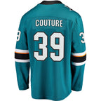 Logan Couture San Jose Sharks  2021/22 Home Premier Breakaway Player Jersey - Teal/Black