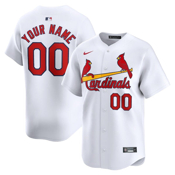 St. Louis Cardinals Nike Youth Home Limited Custom Jersey - White