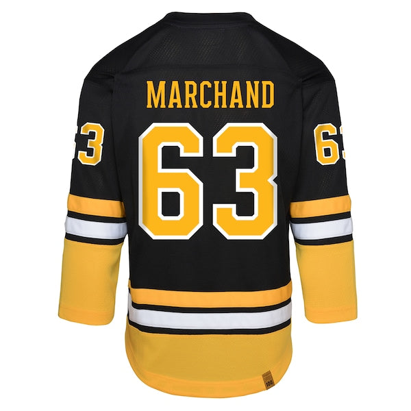 Brad Marchand Boston Bruins Youth 100th Anniversary Replica Player Jersey - Black