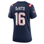 Tommy DeVito New England Patriots Nike Women's Team Game Jersey -  Navy