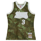 Allen Iverson Philadelphia 76ers Hardwood Classics 1997/98 Ghost Green Swingman Jersey - Camo