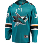 Logan Couture San Jose Sharks  2021/22 Home Premier Breakaway Player Jersey - Teal/Black