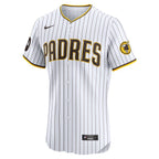 San Diego Padres Nike Home Elite Patch Jersey - White