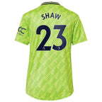 Luke Shaw Manchester United adidas Women's 2022/23 Third Replica Player Jersey - Neon Green
