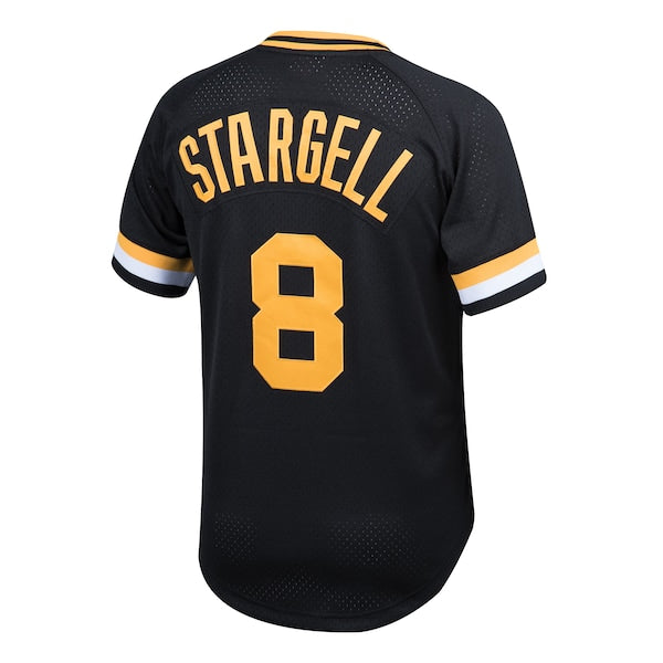 Willie Stargell Pittsburgh Pirates Youth Cooperstown Collection Mesh Batting Practice Jersey - Black