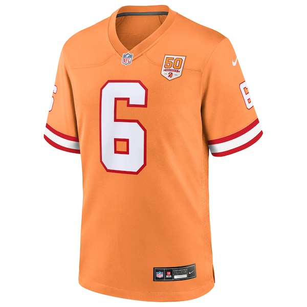 Baker Mayfield  Tampa Bay Buccaneers Nike 50th Season Game Jersey - Creamsicle/Red