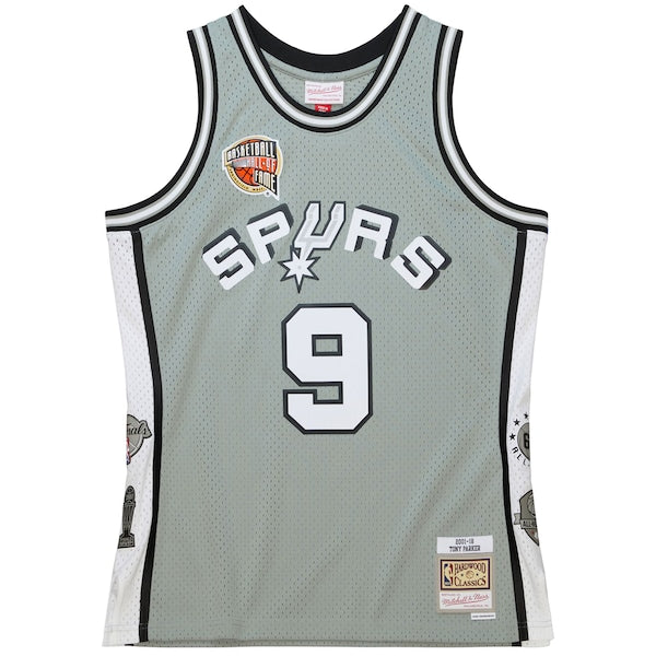 Tony Parker San Antonio Spurs Unisex Hall of Fame Class of 2023 Throwback Swingman Jersey - Gray