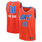 Oklahoma City Thunder  Youth Fast Break Custom Jersey - Statement Edition - Orange