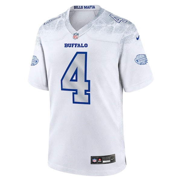 James Cook III Buffalo Bills Nike 2025 Rivalries Collection Game Jersey - White