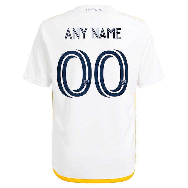 LA Galaxy adidas Youth 2024 Angeleno Kit Replica Custom Jersey - White