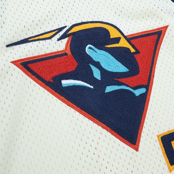 Baron Davis Golden State Warriors Chainstitch Swingman Jersey - Cream