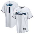 Miami Marlins Nike #1 Groom Home Replica Jersey - White
