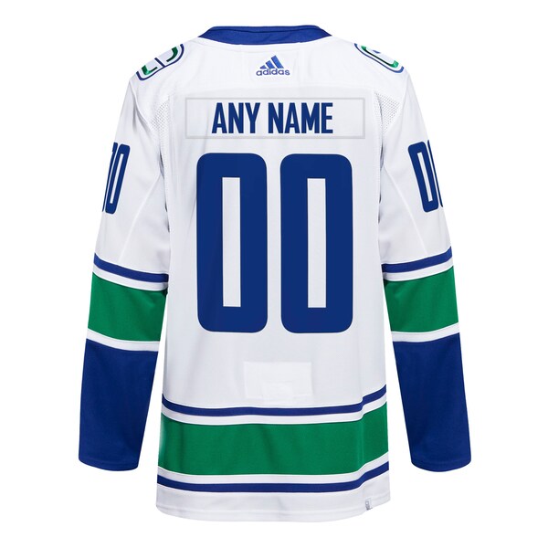 Vancouver Canucks adidas  Away  Primegreen Authentic Custom Jersey - White