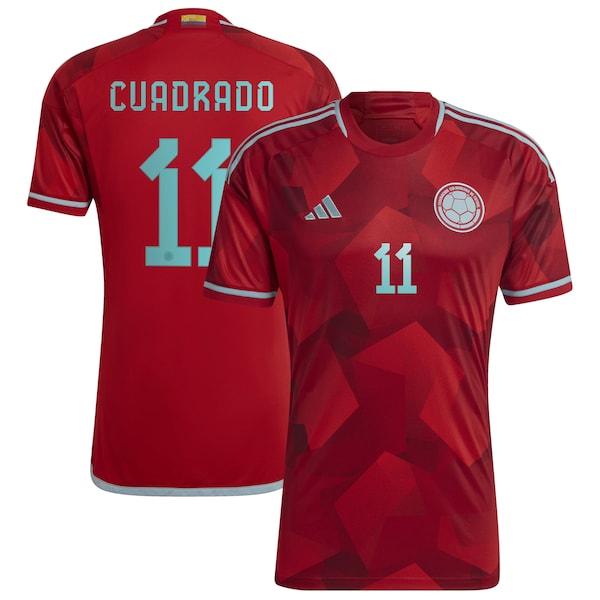 Juan Cuadrado Colombia National Team adidas 2022/23 Away Replica Player Jersey - Red