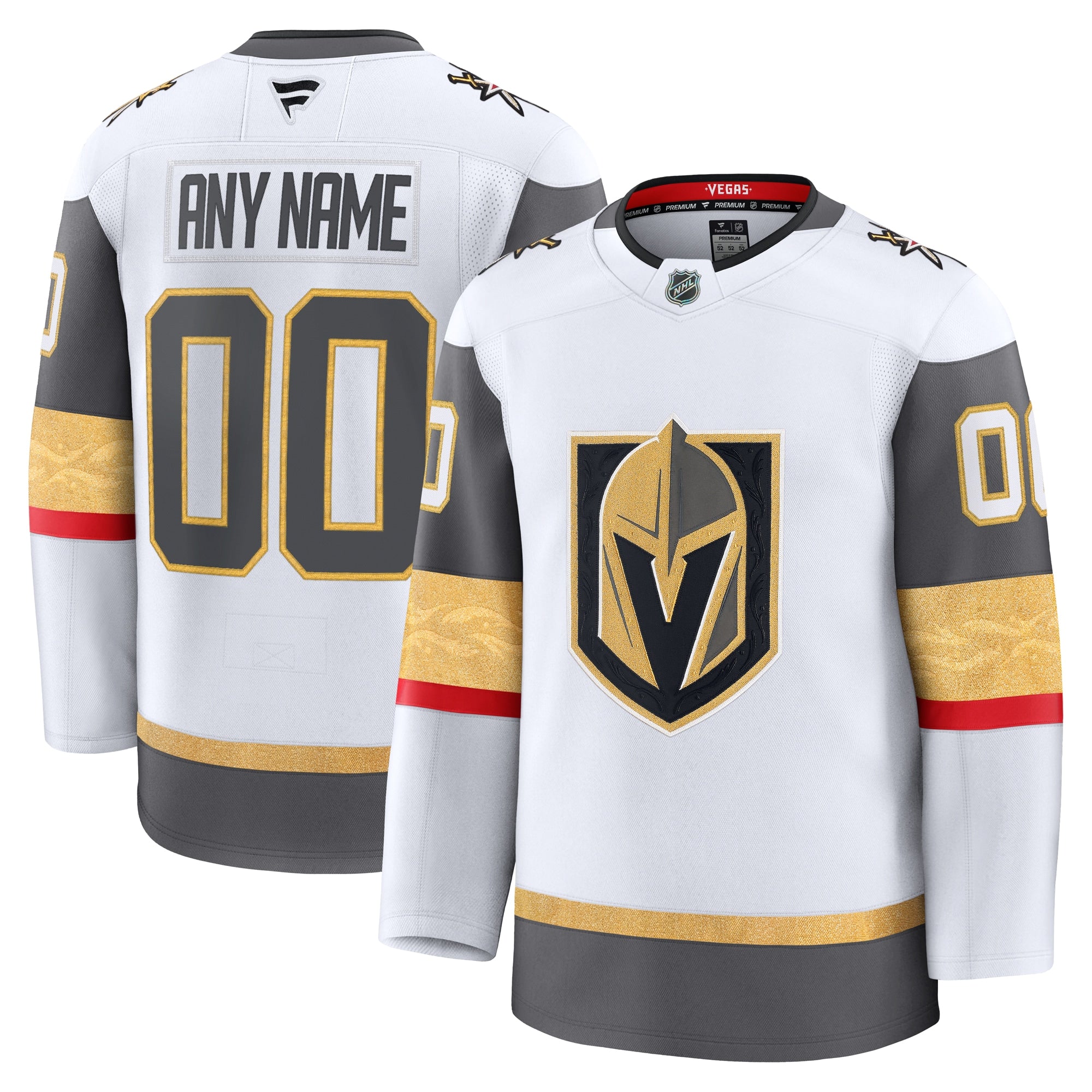 Vegas Golden Knights  Alternate Premium Custom Jersey - Gray/Gold/White