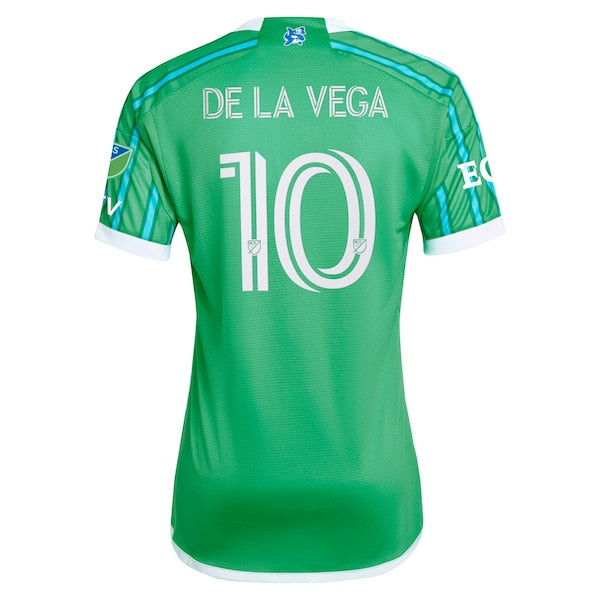Pedro de la Vega Seattle Sounders FC adidas 2024 The Anniversary Kit Authentic Player Jersey – Green
