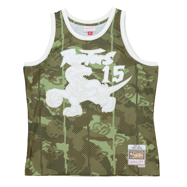 Vince Carter Toronto Raptors Hardwood Classics 1998/99 Ghost Green Swingman Jersey - Camo