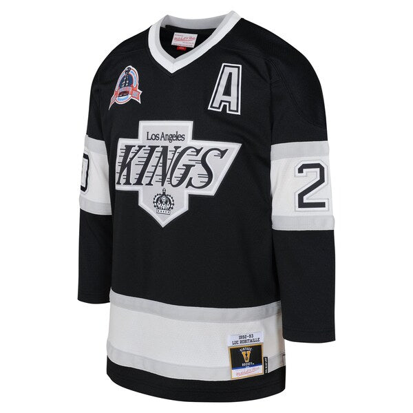 Luc Robitaille Los Angeles Kings Youth 1992 Blue Line Player Jersey - Black