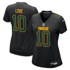 Jordan Love Green Bay Packers Nike Women's Fashion Game Jersey - Black