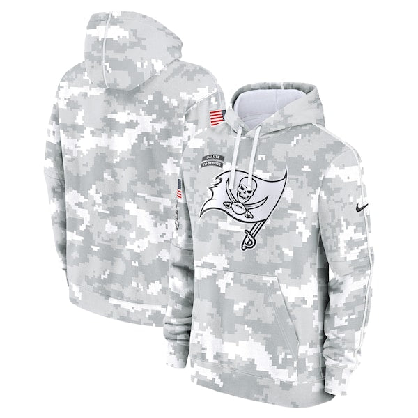 Tampa Bay Buccaneers Nike 2024 Salute to Service Club Fleece Pullover Hoodie - Arctic Camo