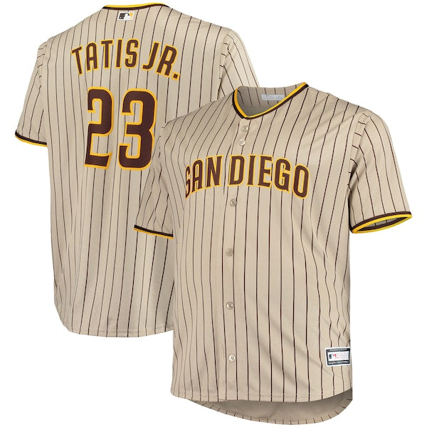 Fernando Tatis Jr. San Diego Padres Big & Tall Replica Player Jersey - Sand/Brown/White