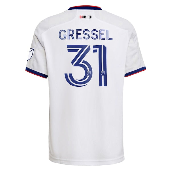 Julian Gressel D.C. United adidas 2022 The Marble Authentic Player Jersey - White
