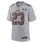 Christian McCaffrey San Francisco 49ers Nike Super Bowl LVIII Atmosphere Fashion Game Jersey - Gray