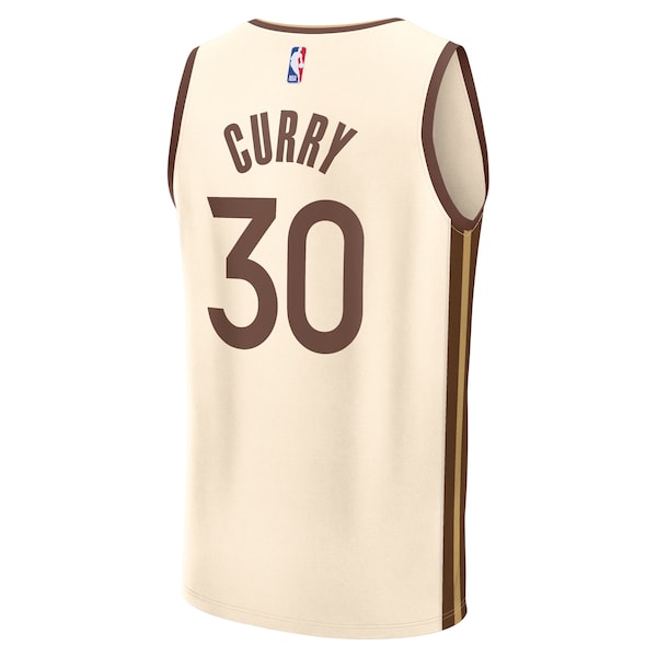 Stephen Curry Golden State Warriors  Youth 2025/26 City Edition Fast Break Jersey - Tan