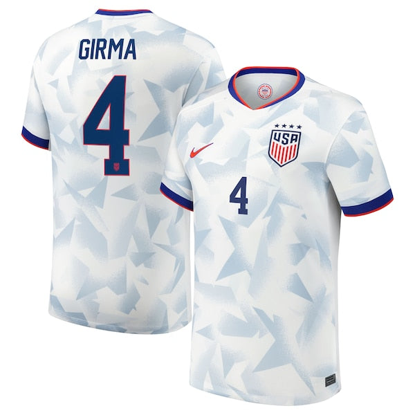 Naomi Girma USMNT Nike Youth 2025 Home Replica Player Jersey - White