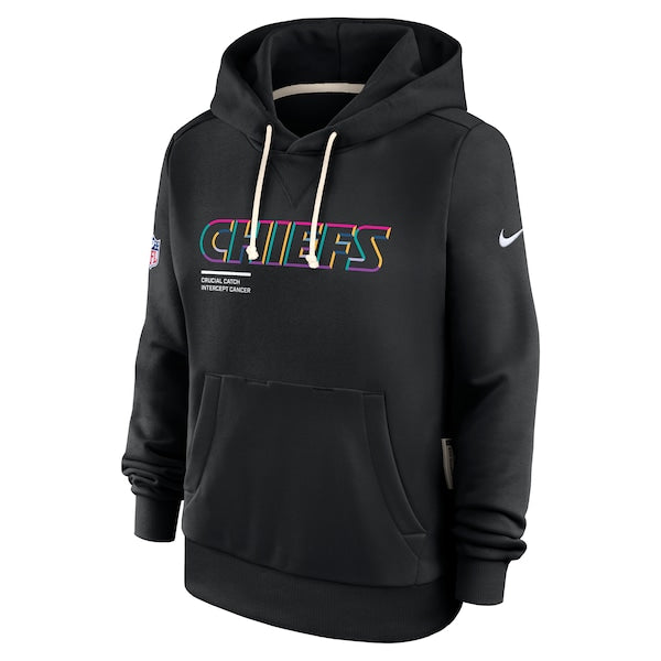 Kansas City Chiefs Nike Women's 2025 NFL Crucial Catch Sideline Standard Issue Dri-FIT Hoodie - Black