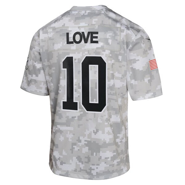 Jordan Love Green Bay Packers Nike Youth 2024 Salute to Service Game Jersey - Arctic Camo