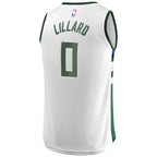 Damian Lillard Milwaukee Bucks  Youth Fast Break Player Jersey - Association Edition - White