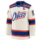 Connor McDavid Edmonton Oilers  Alternate Premium Jersey - Light Beige