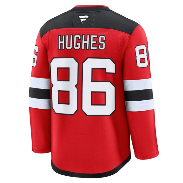 Jack Hughes New Jersey Devils  Home Premium Jersey - Red/White/Black