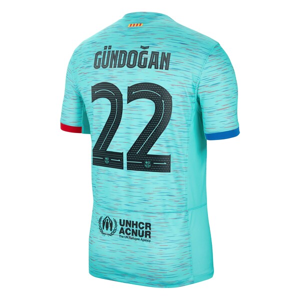 Ilkay Gündogan Barcelona Nike 2023/24 Third Replica Jersey - Aqua/Royal/White