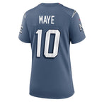 Drake Maye New England Patriots Nike Women's 2025 Rivalries Collection Game Jersey - Storm Blue