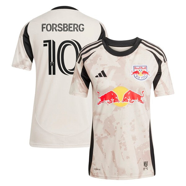Emil Forsberg New York Red Bulls adidas Women's 2025 Stone Kit Replica Player Jersey - Tan
