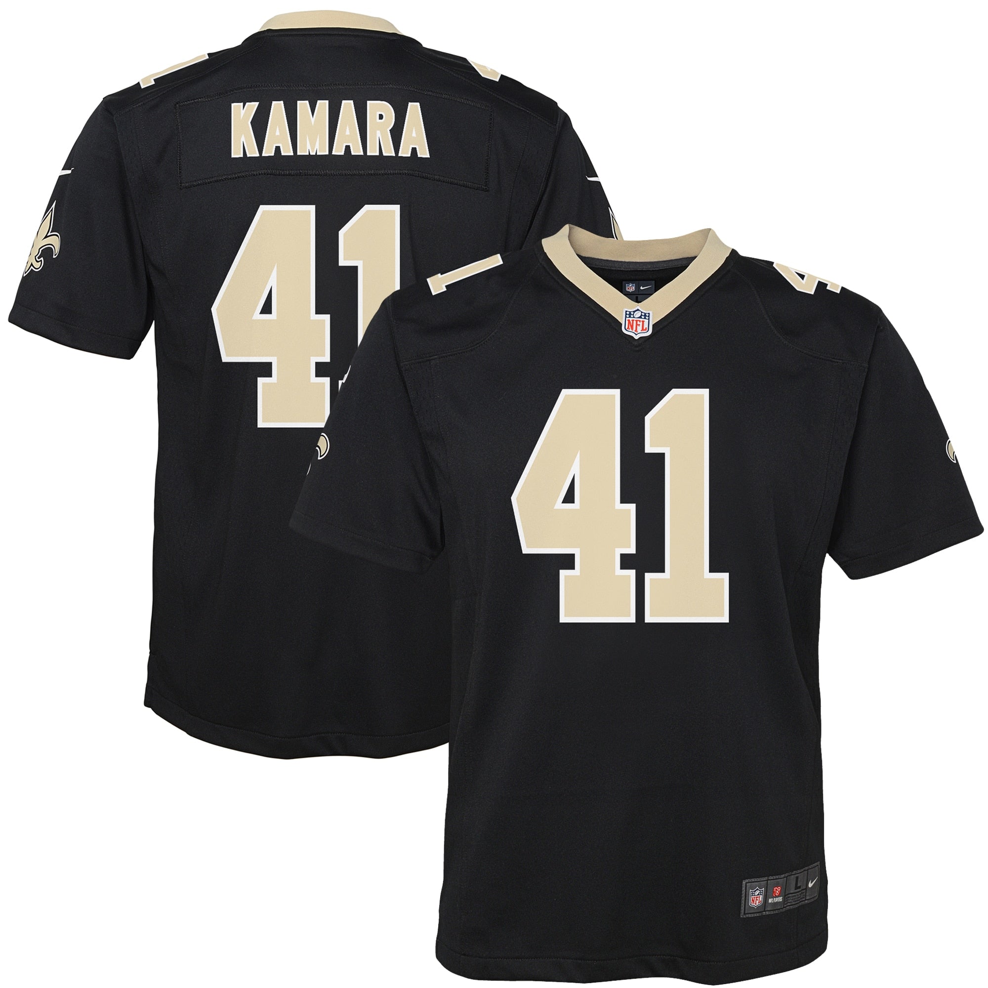 Alvin Kamara New Orleans Saints Nike Youth Game Jersey - White/Black