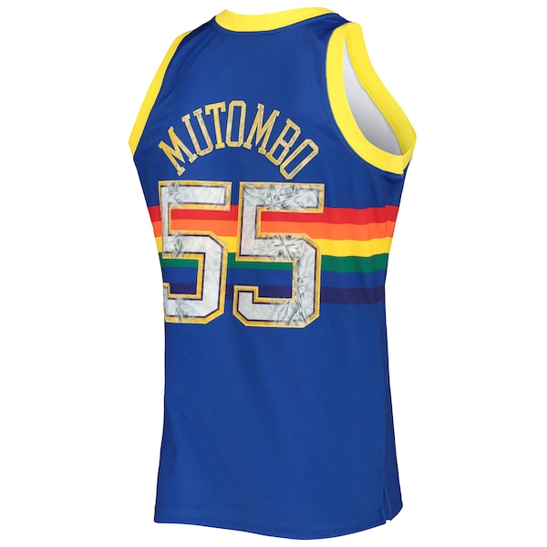 Dikembe Mutombo Denver Nuggets 1996/97 Hardwood Classics NBA 75th Anniversary Diamond Swingman Jersey - Royal